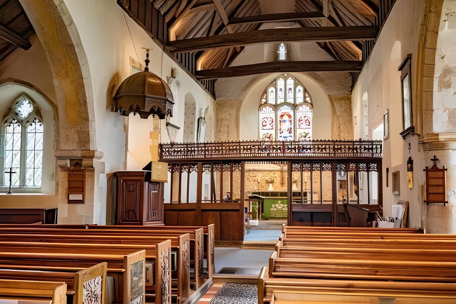 Looking down the nave